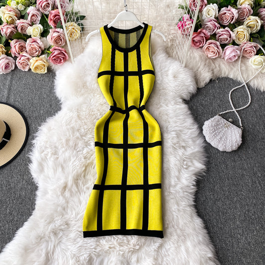 Knit bottomed Hip Wrap Skirt medium length knee length vest skirt  3026