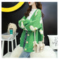 Languid lazy wind sweater , loose sweater of spring and autumn, lovely sheep embroidery cardigan  1459