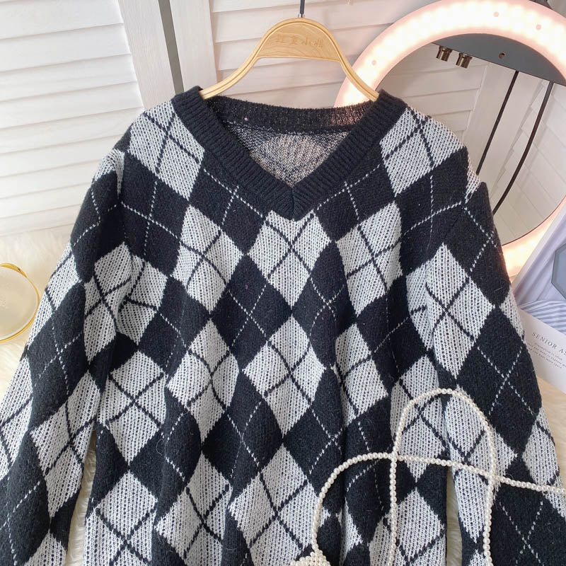 Lazy wind sweater women's autumn and winter sweater  1592