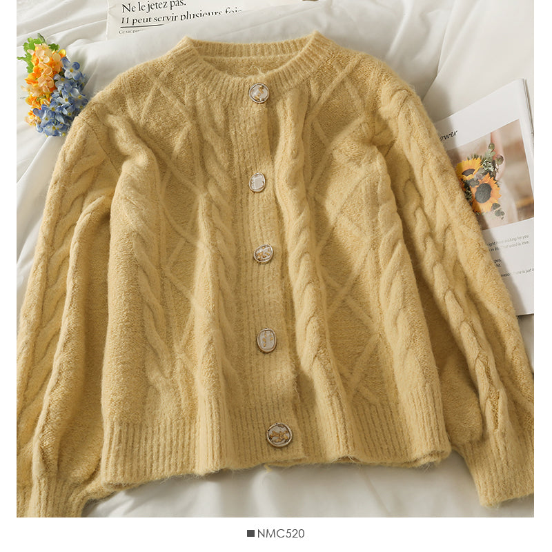 Sweater women's autumn clothes are loose and thin with hemp pattern  1771