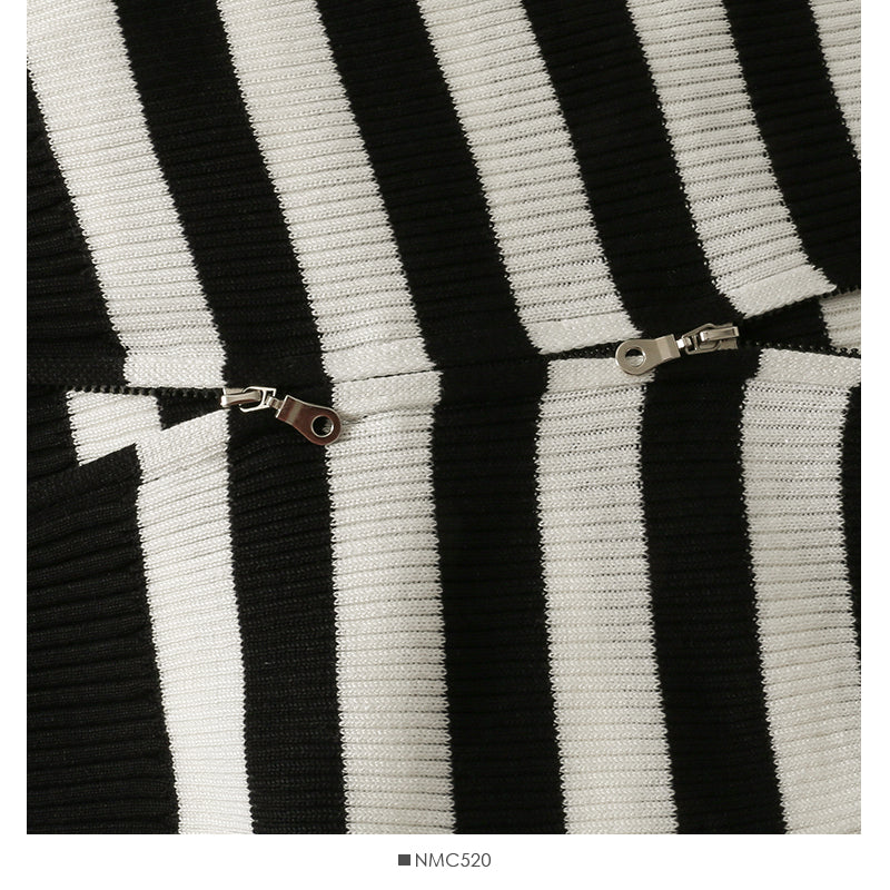 Striped slim Hooded Sweater Zip Cardigan long sleeve  1766