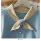 New color blocked bow single breasted loose knit  1937