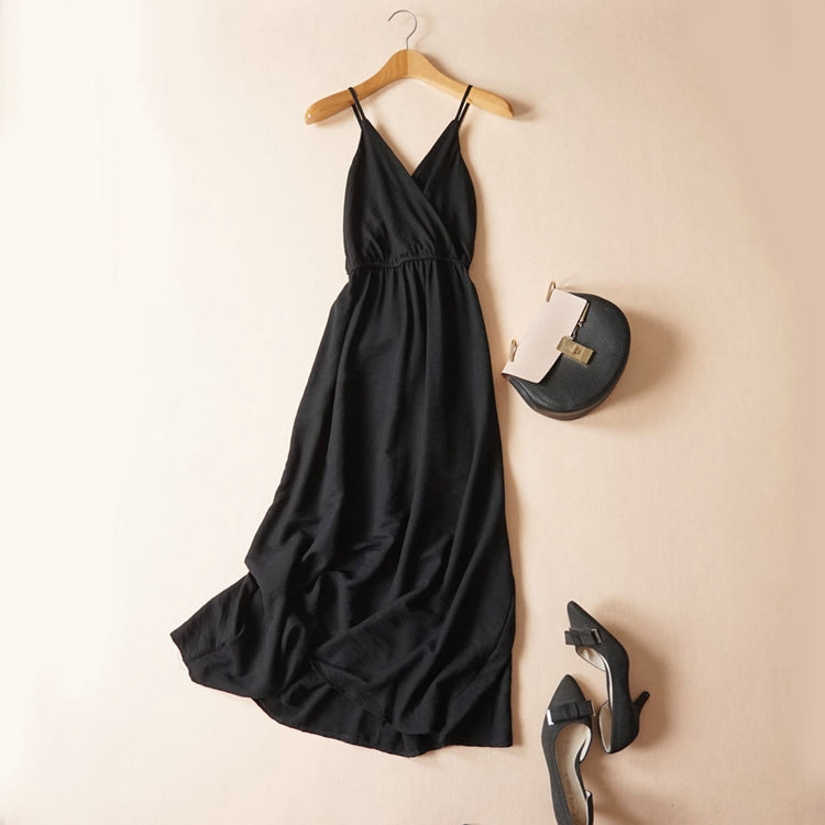 V-neck backless sexy beach skirt suspender dress  3274