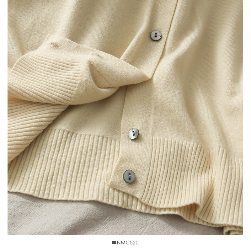 Single breasted V-neck cardigan long sleeve bottomed blouse female  1794
