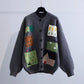 Vintage, turtleneck cardigan, Autumn/winter, new, loose, lazy style, student sweater coat  1400