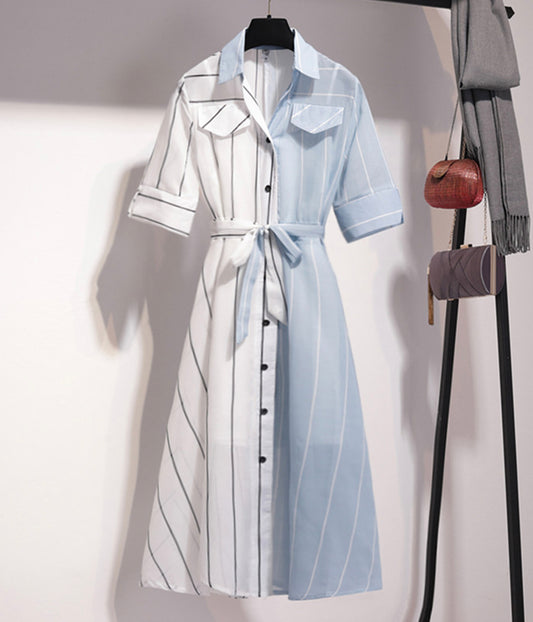 Robe d'été en mousseline à rayures 1271