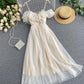 Cute champagne tulle dress summer dress  1244