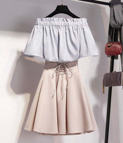 Lovely white top +skirt  1276