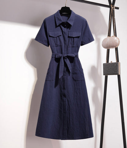 Elegantes blaues Kleid Sommerkleid 1257