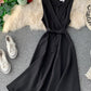 Elegant v neck sleeveless dress women's dress  1228