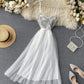 Fashion dress A line v neck tulle sequins dress summer dress  1242
