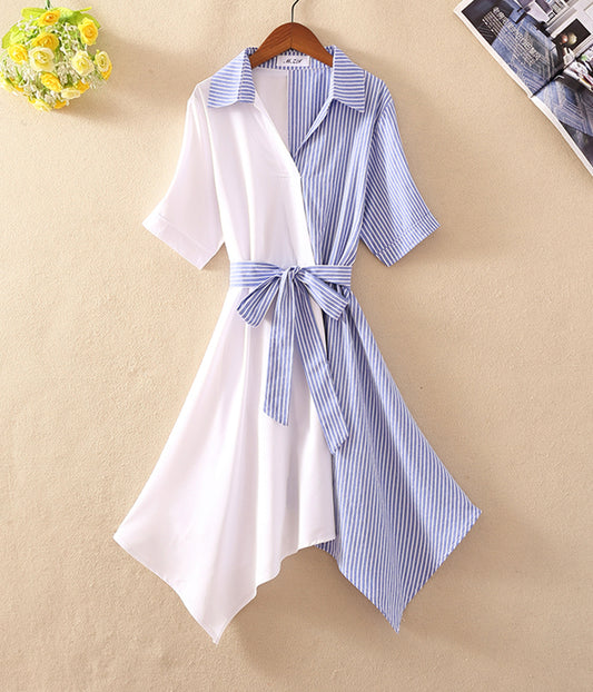 Robe à rayures irrégulières unique pour femme 1232