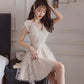 Cute v neck lace short dress fashion dress  1081