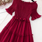 A line short sleeve dress summer dress  1139
