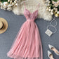 Fashion dress A line v neck tulle sequins dress summer dress  1242
