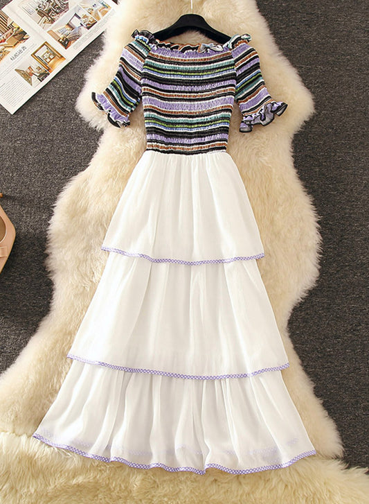 Robe d'été en mousseline de soie douce 1109 