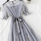 A line tulle dress with sequins fashion girl summer dress  1150