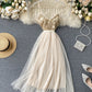 Fashion dress A line v neck tulle sequins dress summer dress  1242