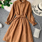 Cute A line long sleeve dress autumn clothing  1068