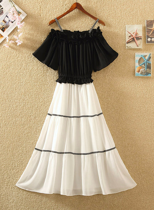 Robe d'été en mousseline de soie douce 1108