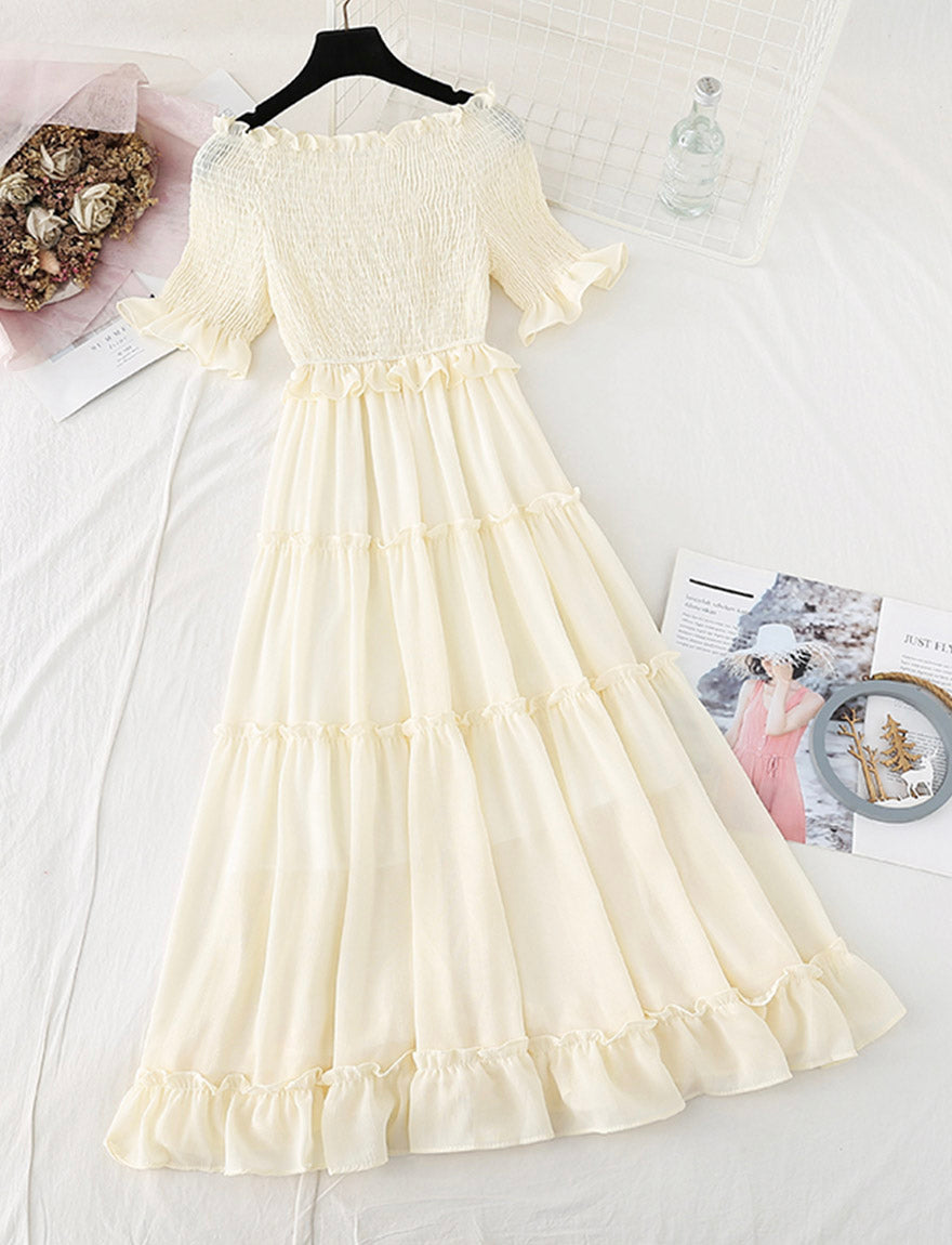 Robe d'été à manches courtes en coupe A 1139 