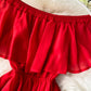 Red A line chiffon dress fashion dress  1064