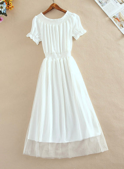 A line chiffon summer dress fashion girl dress  1110