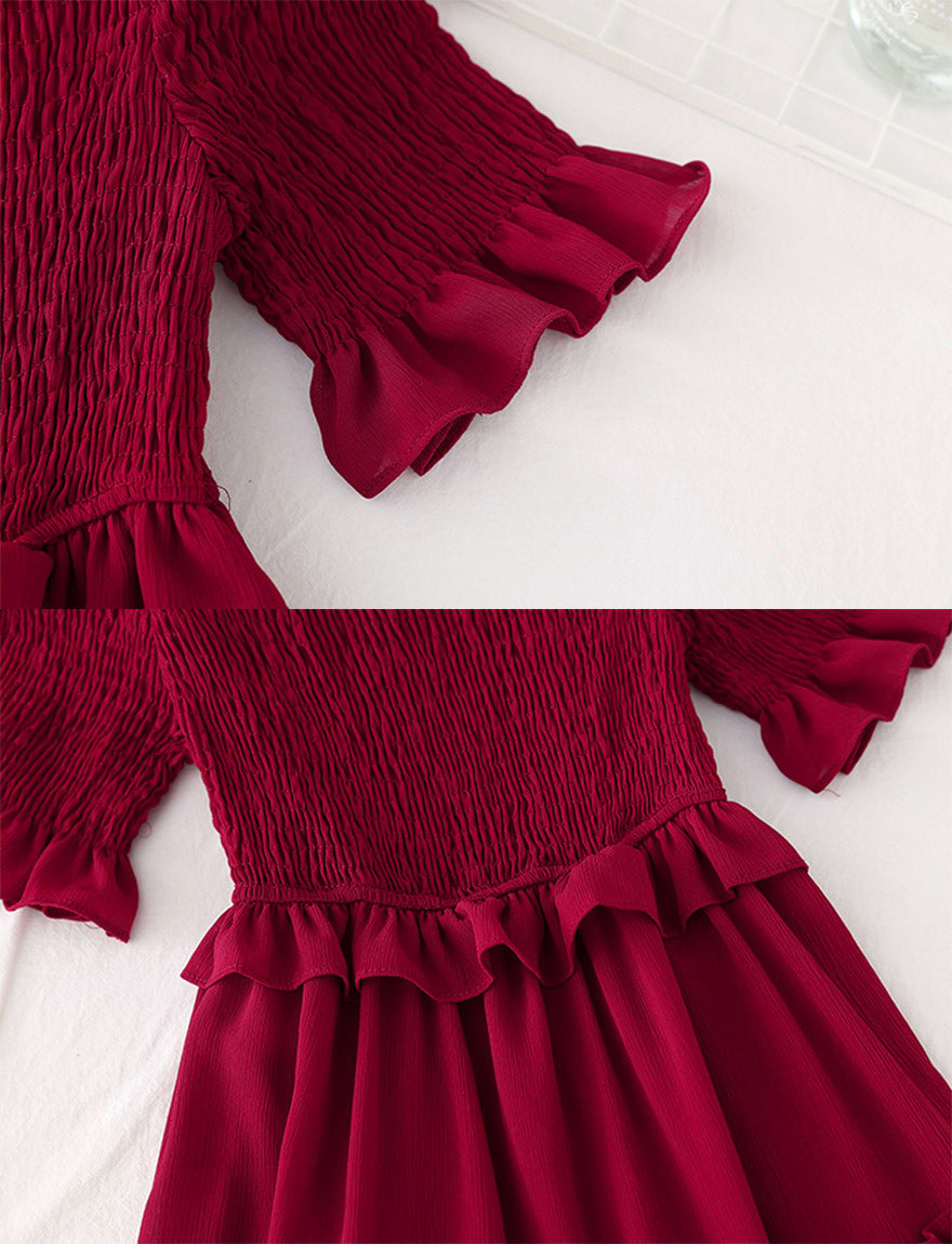 Robe d'été à manches courtes en coupe A 1139 