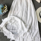 Weißes Spitzenapplikationen rückenfreies Kleid Mode Mädchenkleid 1166