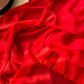 Rotes Chiffonkleid mit V-Ausschnitt Modekleid 1063