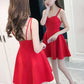 Einfaches A-Linien-Partykleid mit Herzausschnitt und kurzem Kleid 1133 