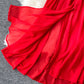 Rotes Chiffonkleid in A-Linie Modekleid 1064