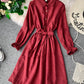 Cute A line long sleeve dress autumn clothing  1068