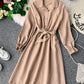 Cute A line long sleeve dress autumn clothing  1068