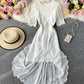 White lace dress fashion dress  1075