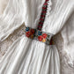 A line v neck lace long sleeve dress  995