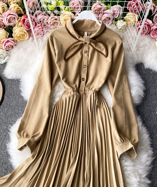 Stylish autumn long sleeve dress A line dress  984