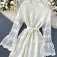 Cute lace long sleeve dress lace dress  968
