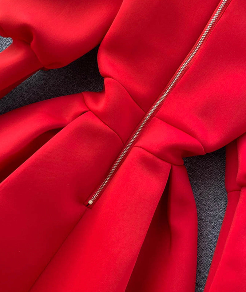 Cute puff sleeve dress  938