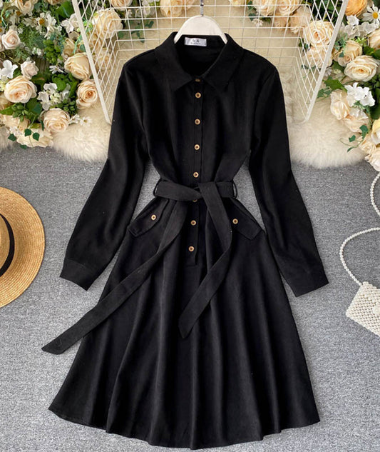 Cute A line shirt dress  935