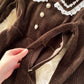 Stylish corduroy long sleeve dress  891