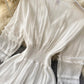 Weißes Spitzenkleid in A-Linie mit V-Ausschnitt, Kleid 871
