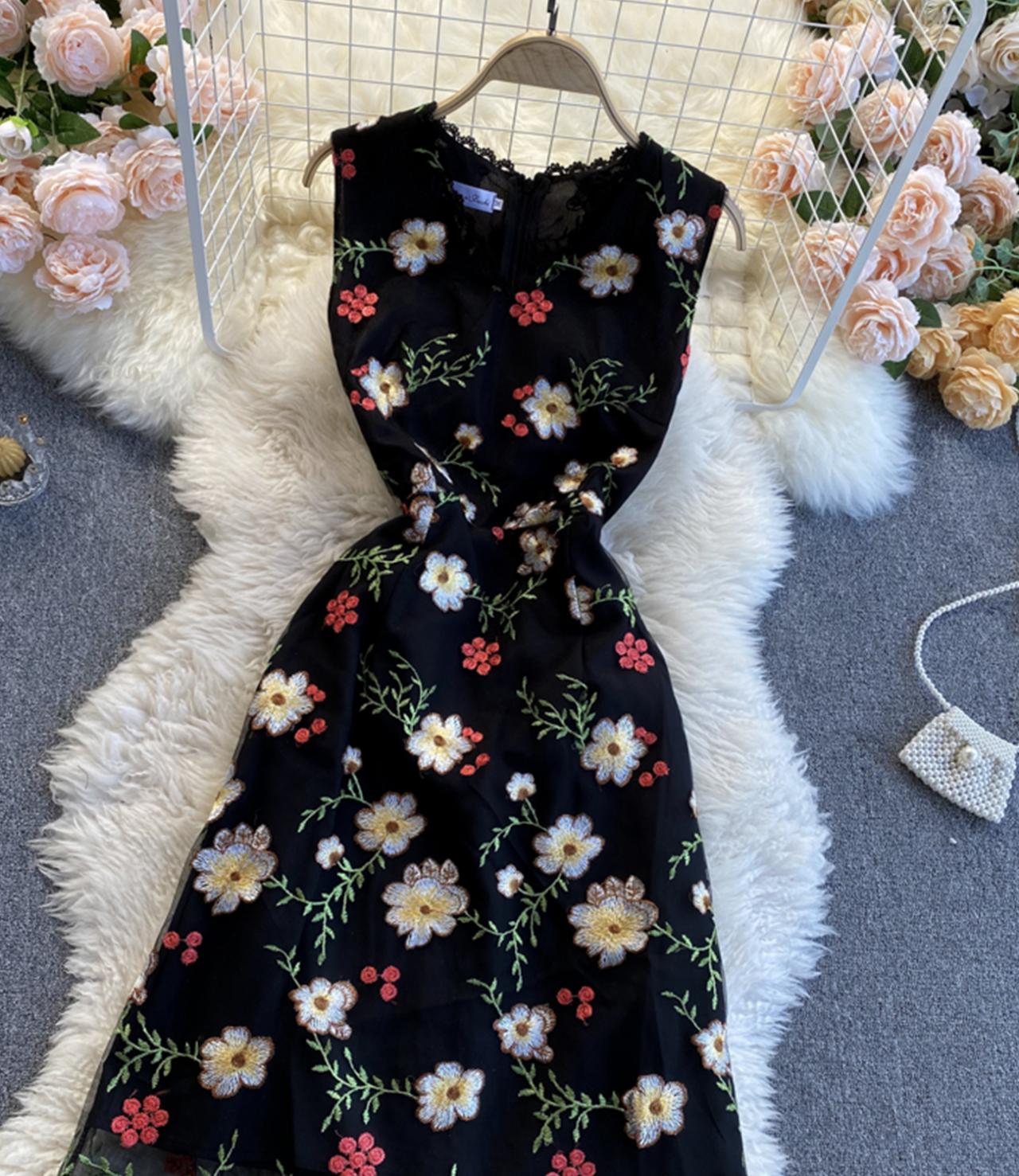 Black lace dress fashion dress  820