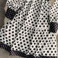 Stylish A line polka dot dress  843