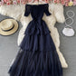 Cute A line dress fashion dress  839