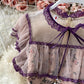 Cute A line dress purple lace dress  823