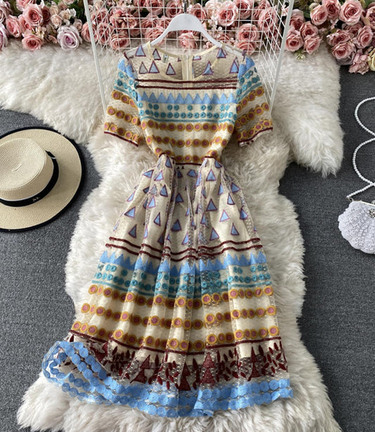 High quality A line short dress  787