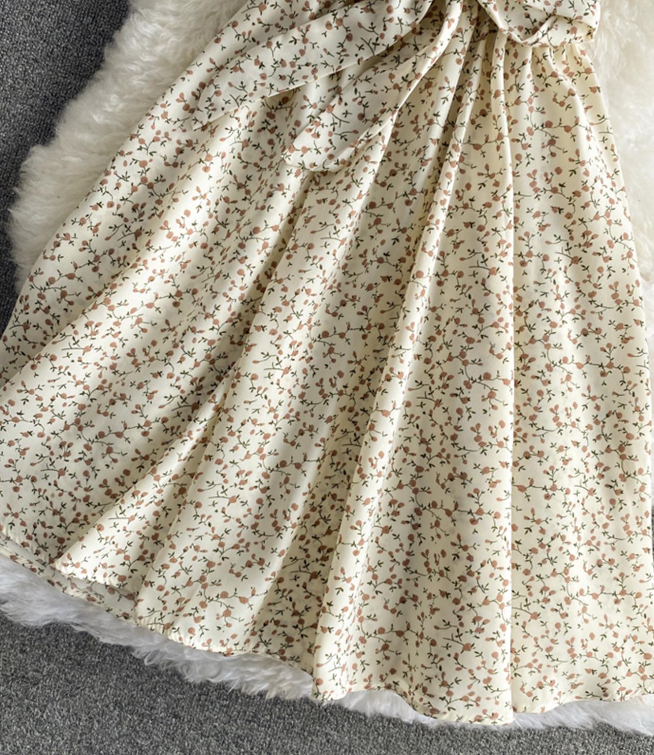 Cute A line floral dress fashion dress  789