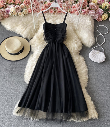 Jolie robe courte en tulle Robe d'été trapèze 760