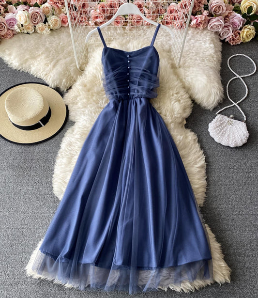 Jolie robe courte en tulle Robe d'été trapèze 760